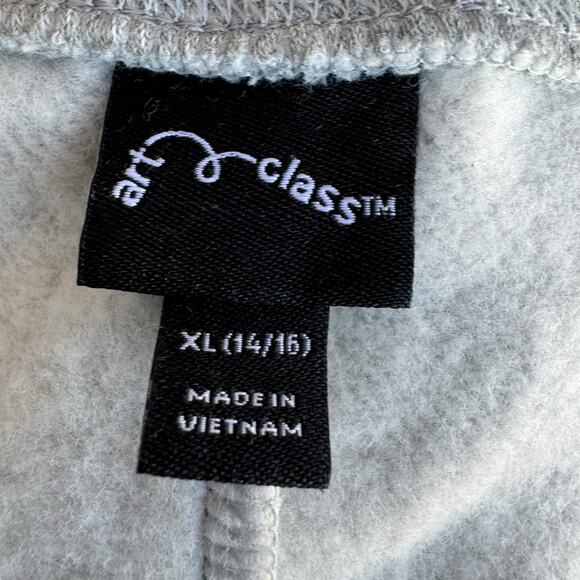 New Art Class Girls Heather Gray Pull On Elastic Waist Jogger Pants XL (14/16) - Picture 3 of 3